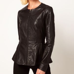 ASOS Peplum Leather Jacket